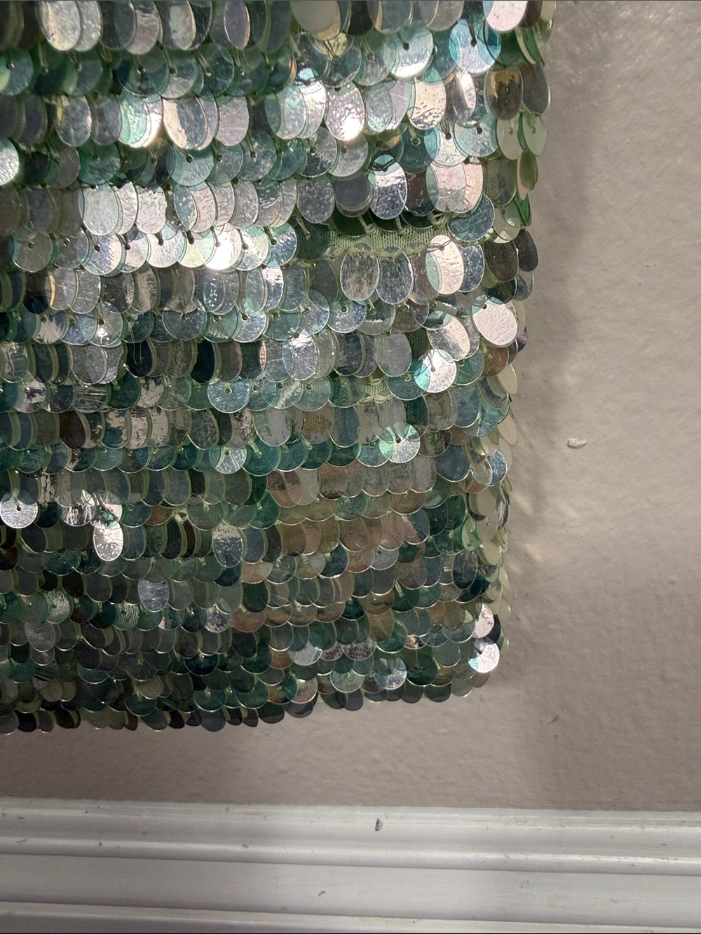 Retrofete Ines Sequin Dress in Pistachio - Picture 15 of 16